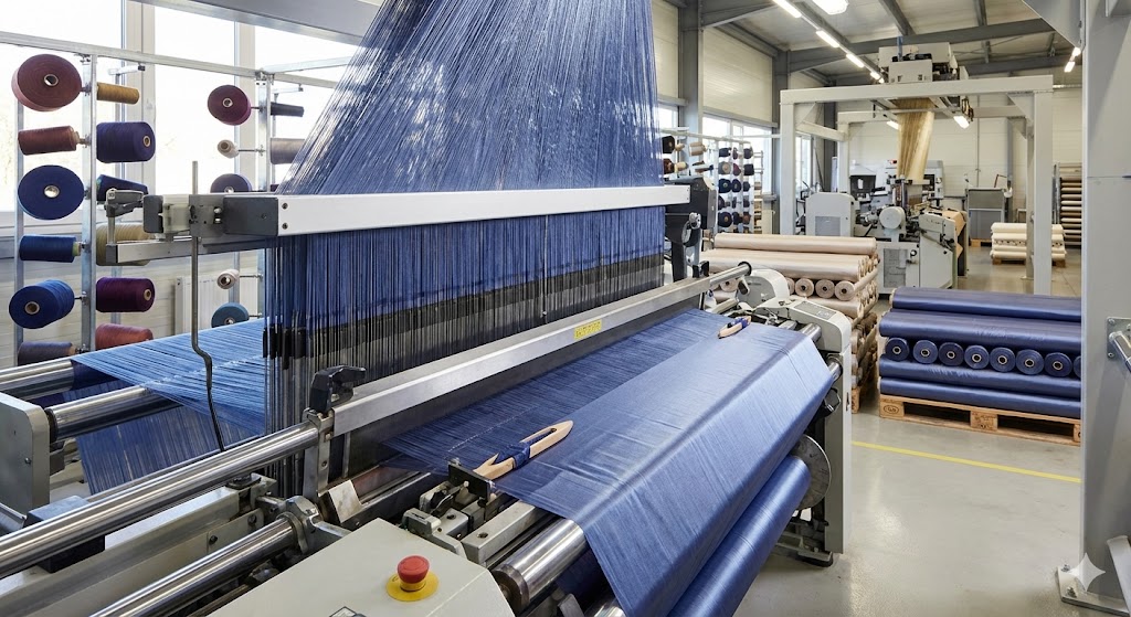 High-quality fabric rolls in various colors and textures